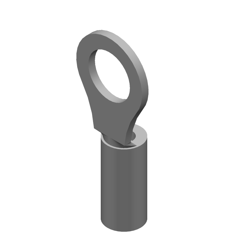 Ring Terminal, 16-22AWG, 649°C, Crimp, Unplated