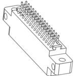 Conn Card Edge F 34 POS 2.54mm Solder ST Thru-Hole