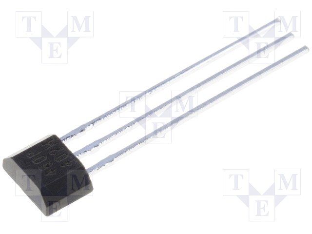 Hall Effect Sensor, -5.5mT Min, 5.5mT Max, Rectangular, Through Hole Mount, TO-92, 3 PIN