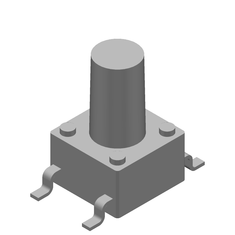 Tactile Switch, SPST, Non-Illuminated, SMT, 50mA, 24VDC