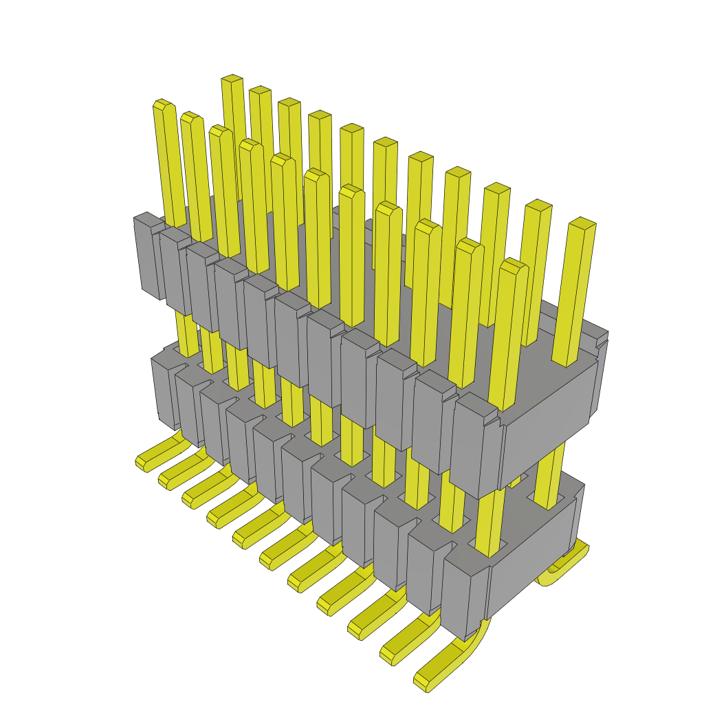 Conn Board Stacker HDR 22 POS 1.27mm Solder ST SMD Tube