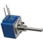 Potentiometer, Conductive Plastic, 0.25W, 10000ohm, 20% +/-Tol, -1000,1000ppm/Cel, 1 Turn(s), 5/8 INCH, SQUARE, 6 PINS