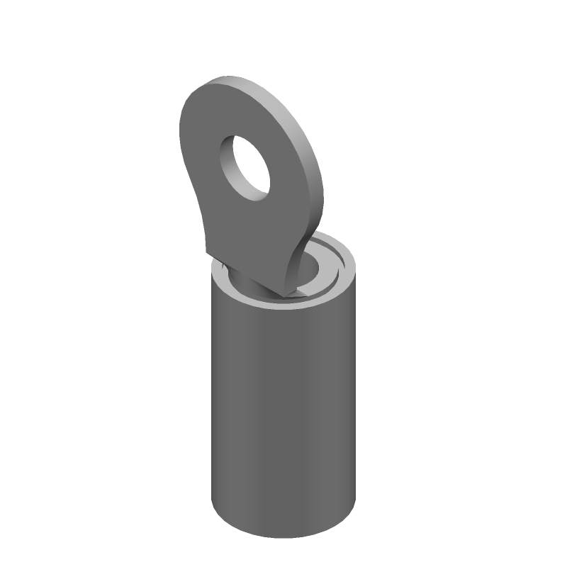 Ring Terminal, 10-12AWG, Copper, Tin Plated, Yellow, Insulated