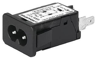 Filtered Power Entry Module 250VAC 4A 2 Pos Quick Connect