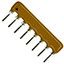 Thick Film Resistor Network, 470R 2%, 8-Pin SIP, Isolated, 100V