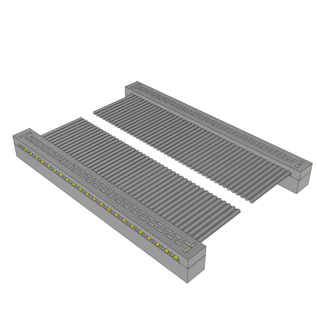 Cable Assembly Flat Ribbon 0.203m 28AWG IDC Connector to IDC Connector 44 to 44 POS SKT-SKT IDT-IDT Bulk