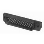 50 Pos D-Sub Connector, Male, Straight, Solder, Brass, Gold/Tin/Lead