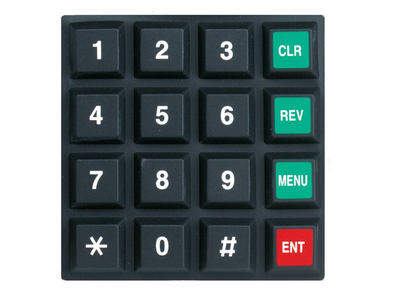 Keypad 16 Key Terminal Pins 10mA 24VDC 3000000Cycle 5.56N