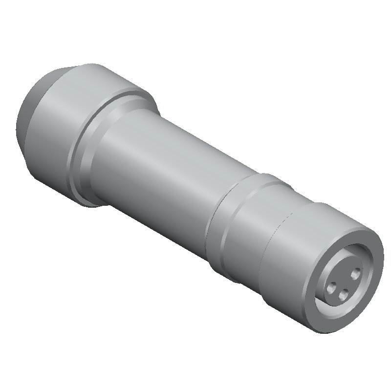 3-Pos Female Circular Connector, Solder, IP67, 4A, 60V