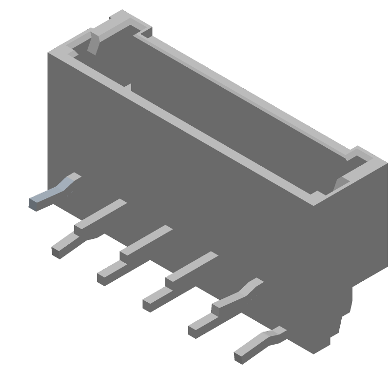 10 Pos 1.5mm RA Shrouded Header, Male, Tin, Solder, Thru-Hole