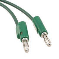 24" 15A 6kV PVC Test Leads, Plug to Plug, Green (5pk)