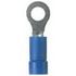 Ring Terminal, 14-16AWG, Insulated, Copper, Tin, Blue