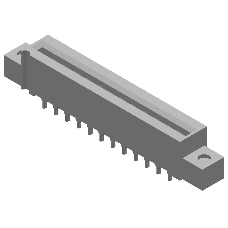 Card Edge Connector, 24 Pos, 3.96mm Pitch, Straight, Thru-Hole
