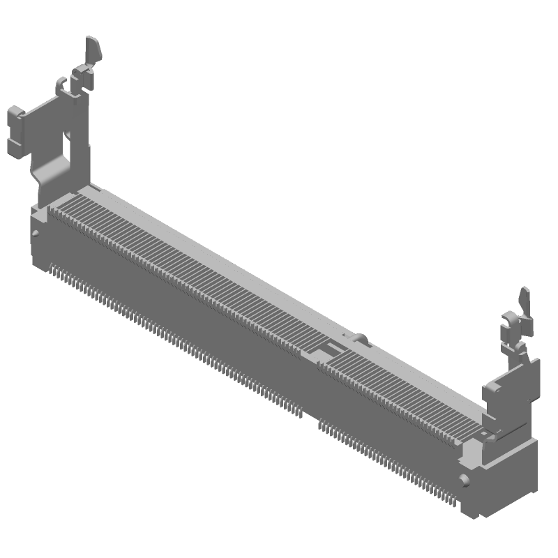 204 Pos SO DIMM Socket, 0.6mm Pitch, Gold Plated, 1.5V, 185°C