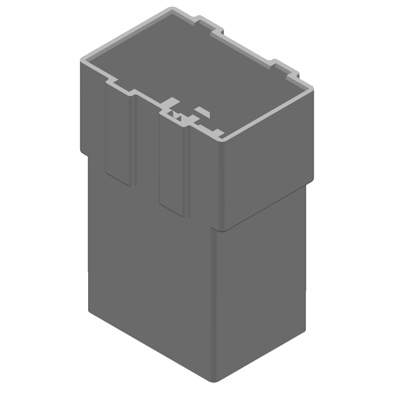 Conn Housing RCP 4 POS 8.9mm Faston ST Cable Mount Natural Box