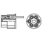 4 Position Circular Connector, 13A, 250V, Wire-to-Wire, Male Crimp