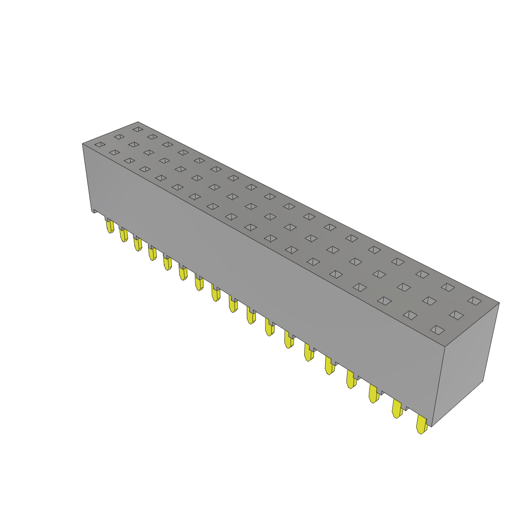 Conn Socket Strip SKT 54 POS 2.54mm Solder ST Thru-Hole