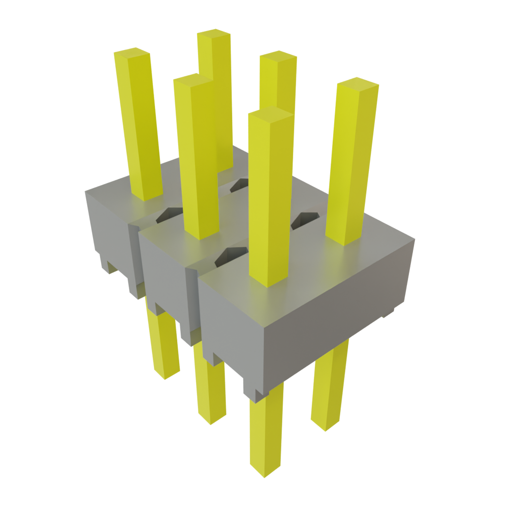 Conn Unshrouded Header HDR 6 POS 2.54mm Solder ST Top Entry Thru-Hole Bulk