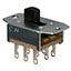 3PDT Slide Switch, 0.5A 125VDC, On-On, Solder Lug, Panel Mount