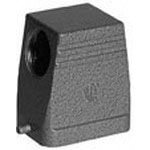 Hood 90° Aluminum Oxide 3 Shell Size Gray Aluminum Die Cast Loose