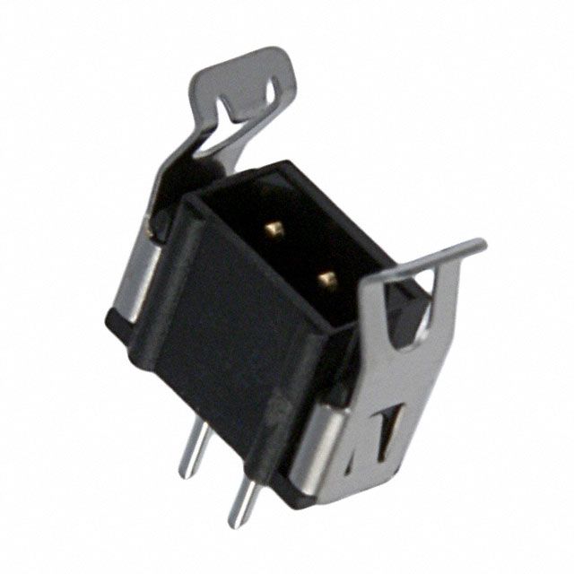 2 Pos 2mm Male Header, Gold, Straight, Thru-Hole, SIL