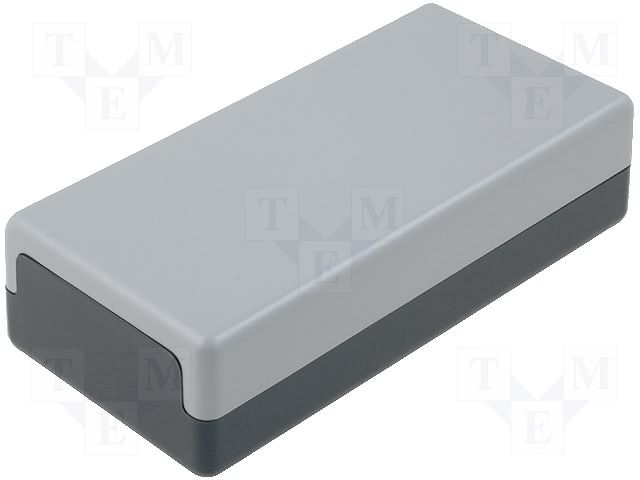 Shell case Upper part light greyLower part dark grey 100 x 50 x 25 mm Polystyrene IP 40 Screw connection, E 410, Bopla