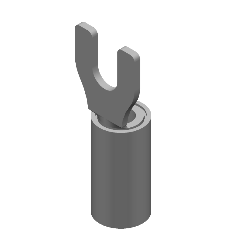 PIDG Crimp Terminal, 10-12 AWG, Yellow, 300V, Tin/Copper