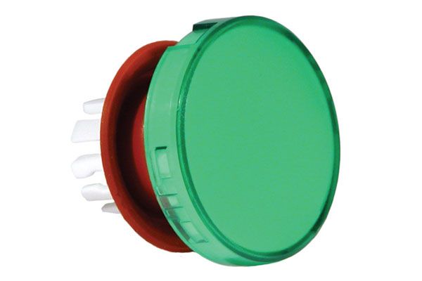 HA1A-L1-R L6 Ovrsz PB Lens Flush Round Red;