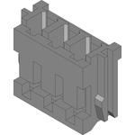 Conn Housing F 3 POS 2.5mm Crimp Cable Mount Red Bag