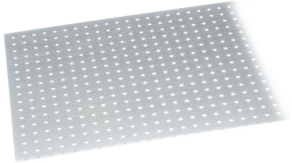 Steel perforated plate (square holes) 500 x 250 x 1.5 mm, 4001116378546, Alfer