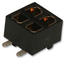 4-Position 2-Row Surface Mount Receptacle, 1A 125V, Gold Plated, Bronze Contact