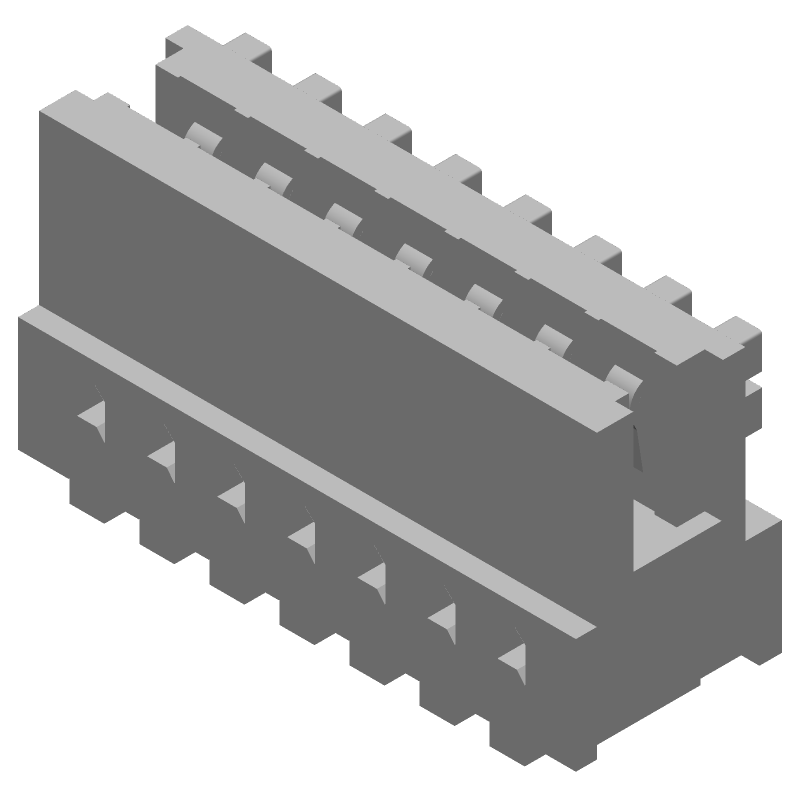 7 Pos 2.5mm IDC Card Edge Connector, Right Angle, Female Socket, 2A