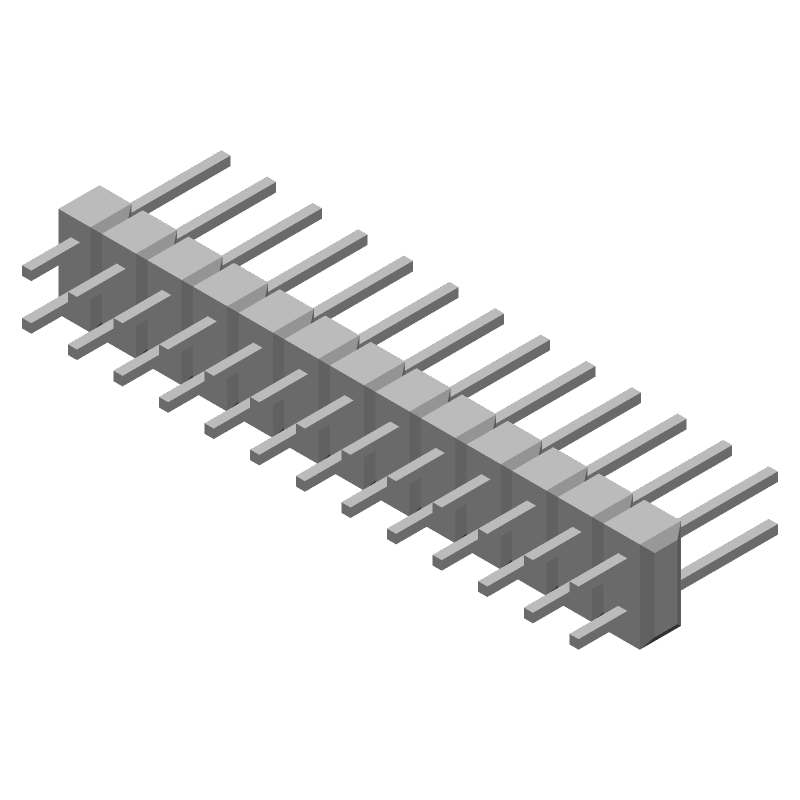 26 Pos 2 Row 2.54mm Pitch Male Header Connector
