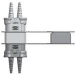 2 Pos Crimp Receptacle Housing, 600V, 190A, PC, Grey