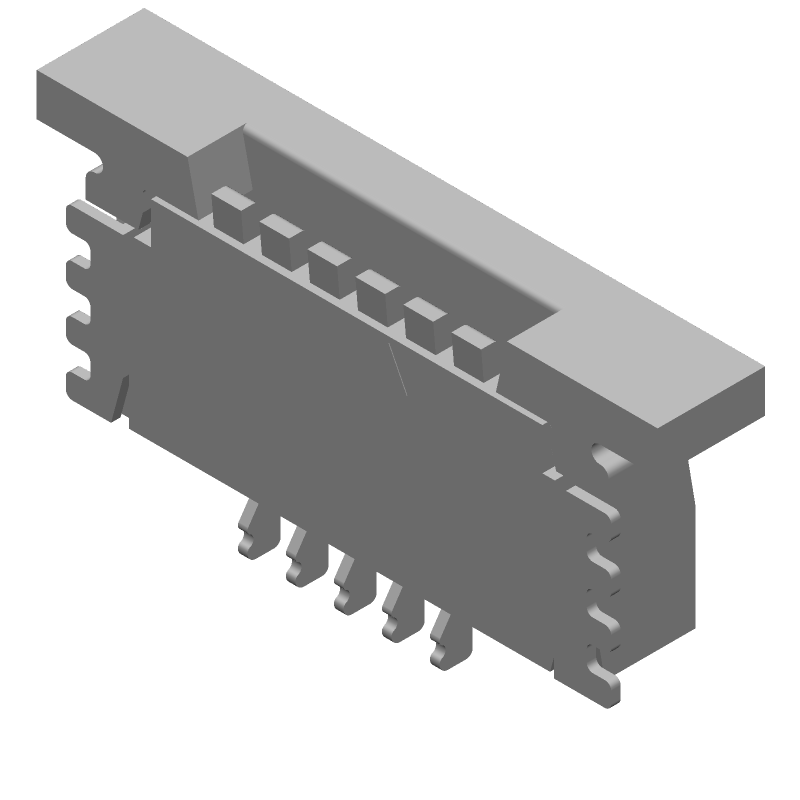FPC Connector, 5 Pos, 1mm Pitch, RA, SMD, ZIF