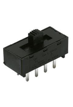 Slide Switch SPST On-Off 20VAC/DC 0.4VA PC Pins Thru-Hole