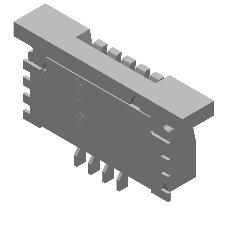 4 Pos FPC Connector, 1mm Pitch, RA SMD, 1A, 200V