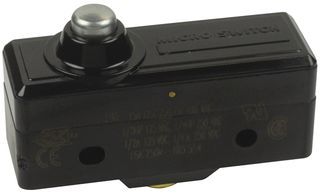 SPDT Snap Action Switch, 16A, 480VAC, Screw Term, Steel Plunger