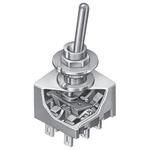 SPST Toggle Switch, 6A 250VAC, Solder Lug, Panel Mount, Bat Lever