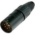 XLR Connectors 5C MALE BLACK