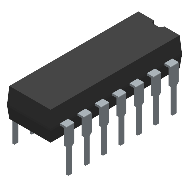 Dual D-Type Flip-Flop, 33MHz, TTL, PDIP