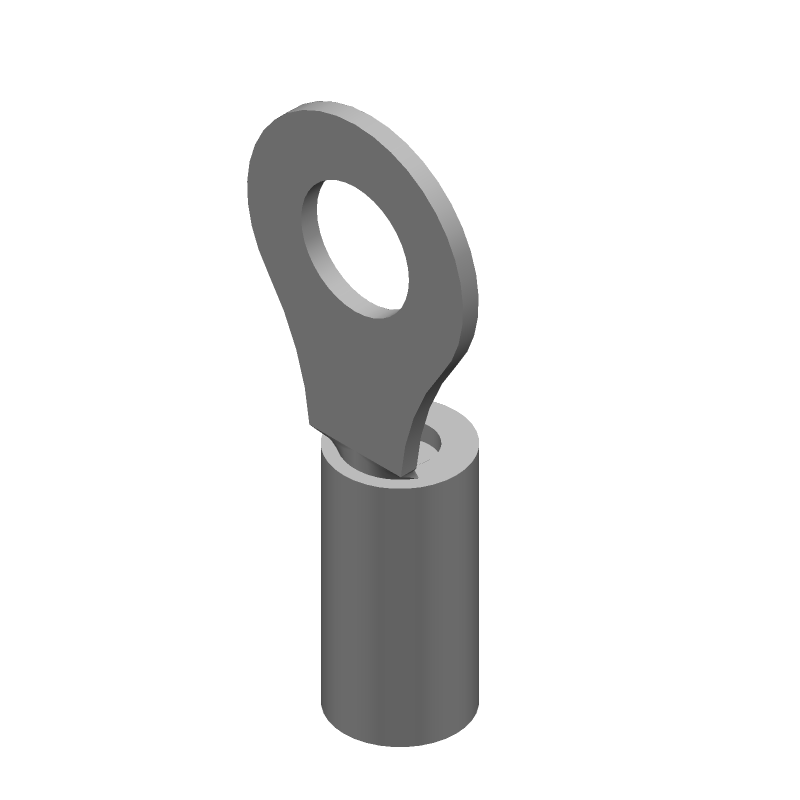 Ring Terminal, 10-12AWG, Copper, Tin, Insulated, 600V