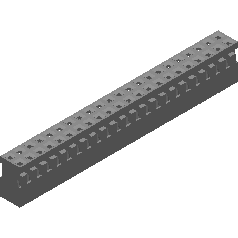 Conn Housing RCP 44 POS 2mm Crimp ST Cable Mount Black Bag Automotive