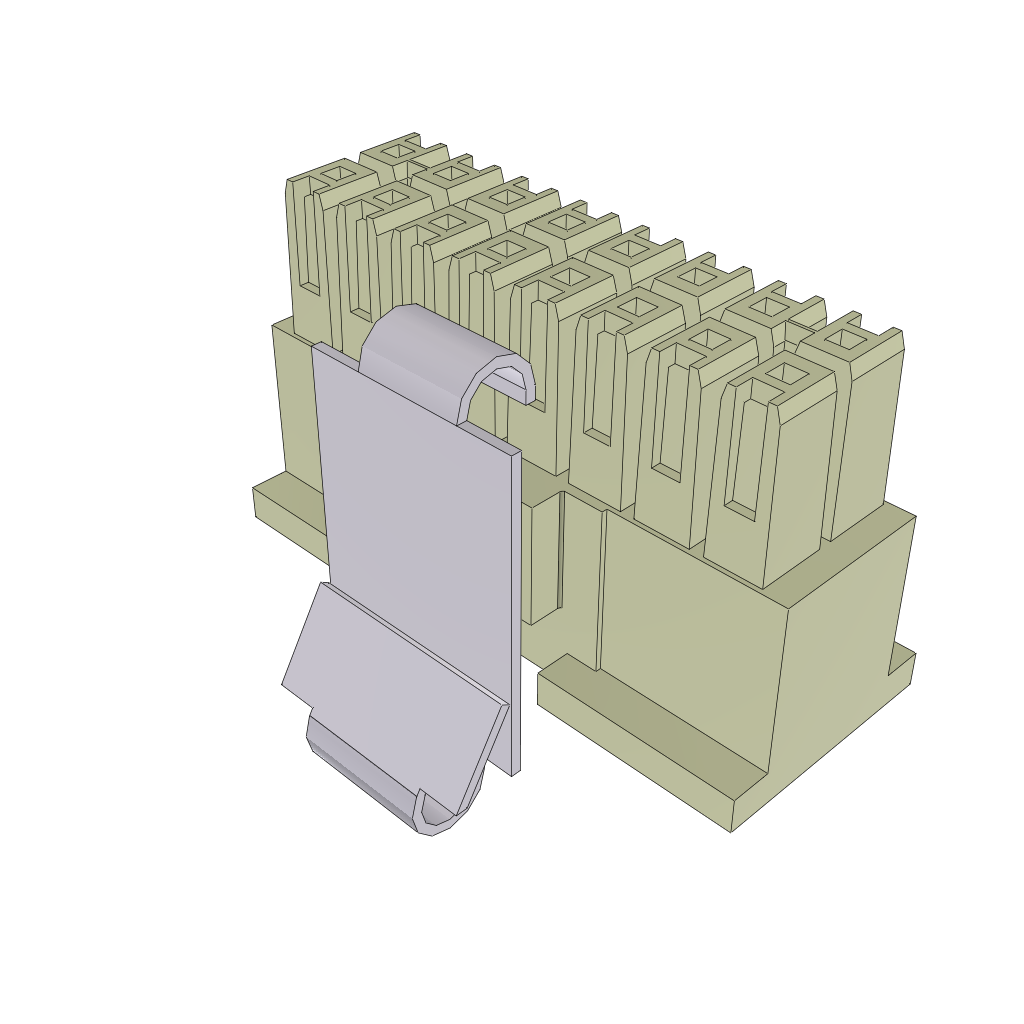 Conn Housing F 16 POS 2.54mm Crimp ST Cable Mount Tube