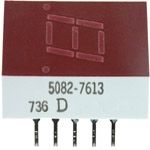 Red 7.6mm 1-Char Numeric LED Display, DIP, 30mA, 2.1V