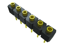 12-Contact Female Through-Hole Header, 2.54mm Pitch, Gold Plating