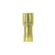 Female Crimp Connector, Brass/Tin, 10-12AWG, Fully Insulated