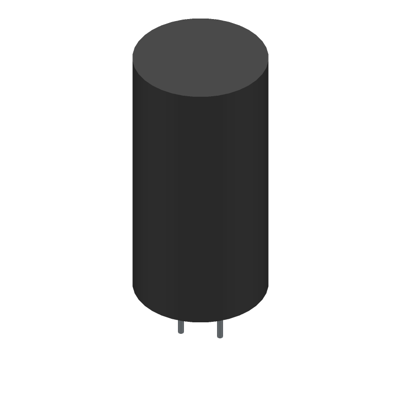 2200uF 50V Aluminum Electrolytic Capacitor, Radial, 2.3A