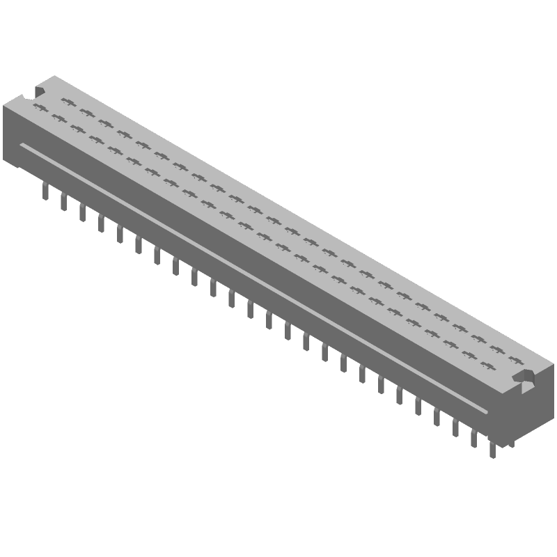 50 Pos 2.54mm Shrouded Header, Vertical, Thru-Hole, 1A
