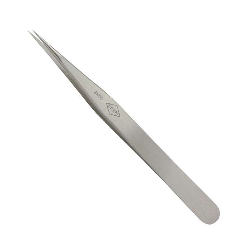 EREM         3SA            Tweezer, Straight, Fine, 120 mm, Stainless Steel Body, Stainless Steel Tip